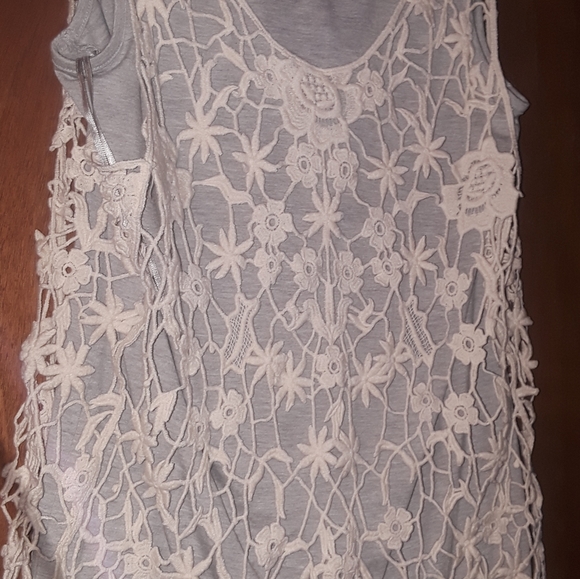 Flowy crochet double layer tanktop Chelsea violet - Picture 3 of 3